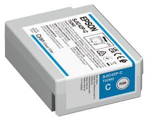 Epson SJIC42P-C - 50 ml - syaani - alkuperäinen - mustepatruuna - ColorWorks CW-C4000E (BK), CW-C4000E (MK) (C13T52M240) malleihin