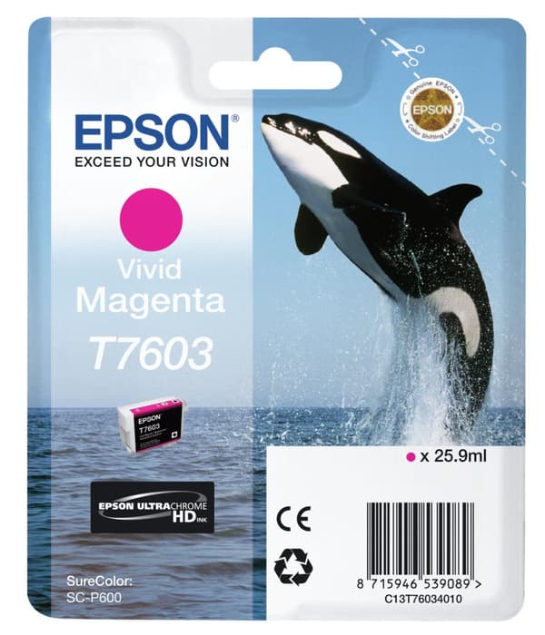 Epson T7603 - Vivid Magenta - original - blisterförpackning - bläckpatron (C13T76034010)