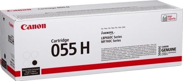 Canon 055 H - Høj kapacitet - Sort - Original - Tonerpatron - til ImageCLASS LBP664Cdw, MF745Cdw; i-SENSYS LBP663Cdw, LBP664Cx, MF742Cdw, MF744Cdw, MF