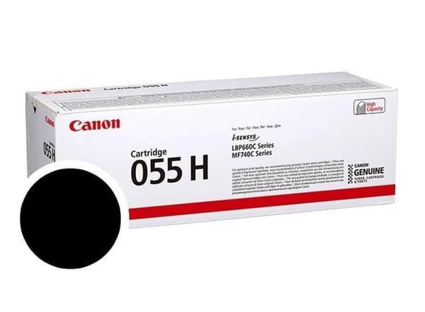Canon 055 H - Høj kapacitet - Sort - Original - Tonerpatron - til ImageCLASS LBP664Cdw, MF745Cdw; i-SENSYS LBP663Cdw, LBP664Cx, MF742Cdw, MF744Cdw, MF