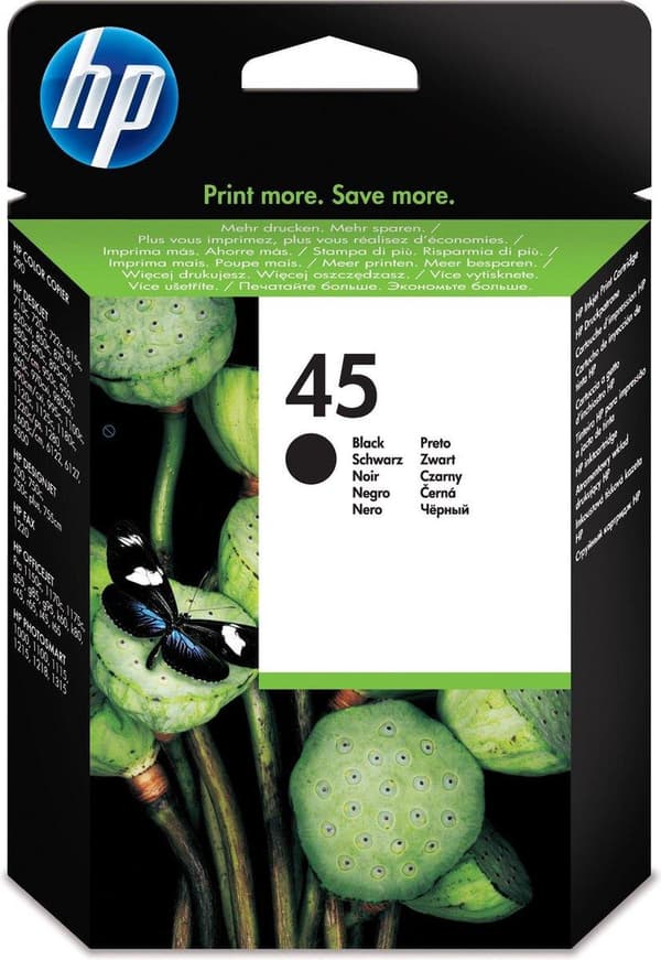 HP 45 - blækpatron / sort (51645AE)