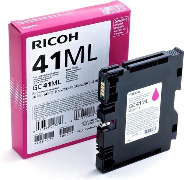 Ricoh GC 41ML - Low Yield - magenta - alkuperäinen - mustepatruuna - malleihin Ricoh Aficio SG 2100, Aficio SG 3100, Aficio SG 3110, Aficio SG 7100, S