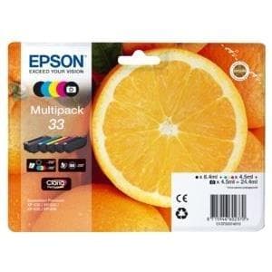 Epson 33 Multipack - 5-pack - svart, gul, cyan, magenta, fotosvart - original - blisterförpackning - bläckpatron (C13T33374010)