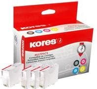 Kores Multi-Pack Ink G1577KIT erstatter Canon PGI580/CLI581 Indhold: Sort (12,2 ml), Cyan, Magenta, Gul (3 x 12,2 ml) - 1 stk (G1577KIT)