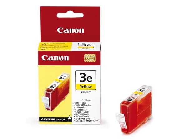 Canon BCI-3EY - Blækbeholder - 1 x gul - til BJ-i6500, S400, S520, S530, BJC-6200, i550, 6500, S520, 530, 630, 6300, 750 (4482A002)