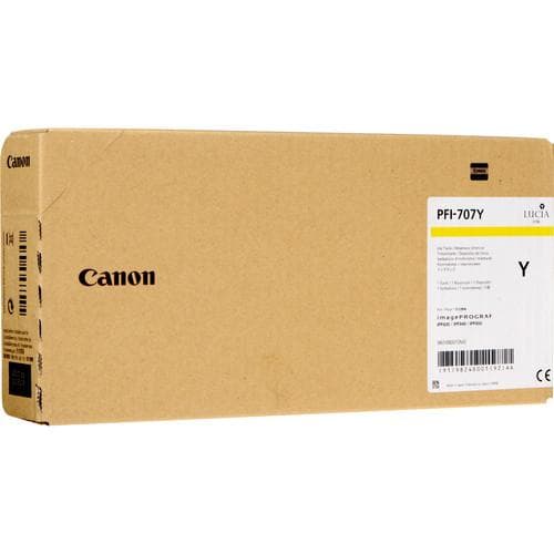 Canon PFI-707 Y - gul - original - blækbeholder - til imagePROGRAF iPF830, iPF840, iPF850 (9824B001)