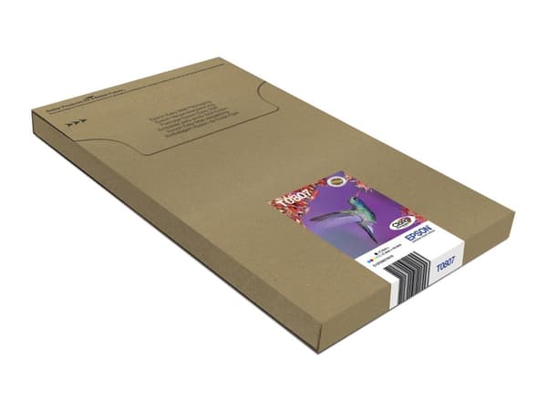 Epson T0807 Easy Mail Packaging - 6-pack - svart, gul, cyan, magenta, ljus magenta, ljus cyan - original - kartong - bläckpatron - för Stylus Photo P5