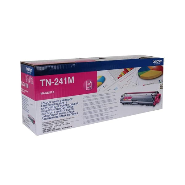 Brother Toner TN-241M - Magenta - Kapacitet: 1.400 sider (TN241M)