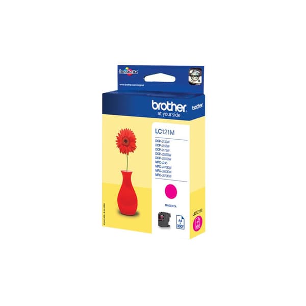 Brother LC121M - printerpatron - 1 x magenta - 300 sider - til DCP J132W, J152W, J552DW, J752DW, MFC J470DW, J650DW, J870DW (LC-121M)