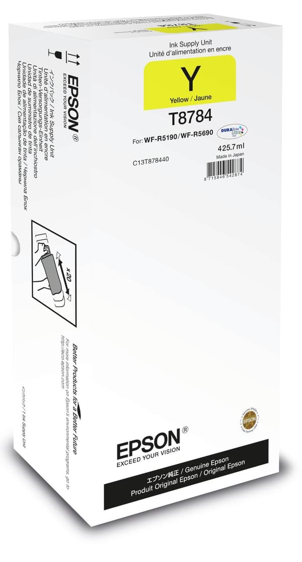 Epson T87844 - 425,7 ml - gul - original - bläckpåfyllning - för WorkForce Pro WF-R5190, WF-R5190DTW, WF-R5690, WF-R5690DTWF, WF-R5690DTWFL