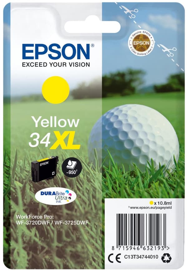 Epson 34XL - Bläckpatron / Gul