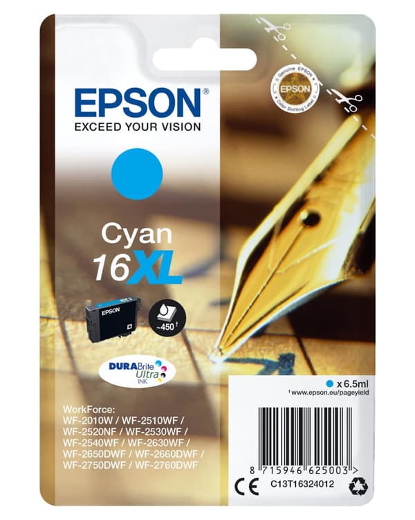 Epson 16XL - Cyan - Bläckpatron (C13T16324012)