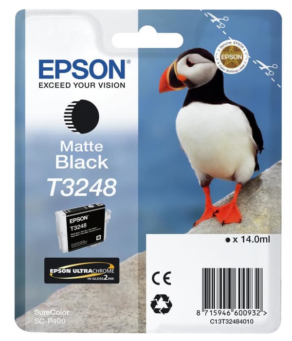 Epson T3248 - mattsvart - original - bläckpatron (C13T32484010)