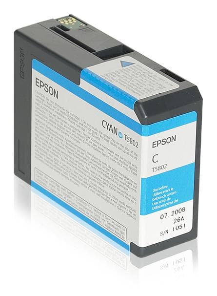 Epson T5802 bläckpatron, enkelpack, cyan
