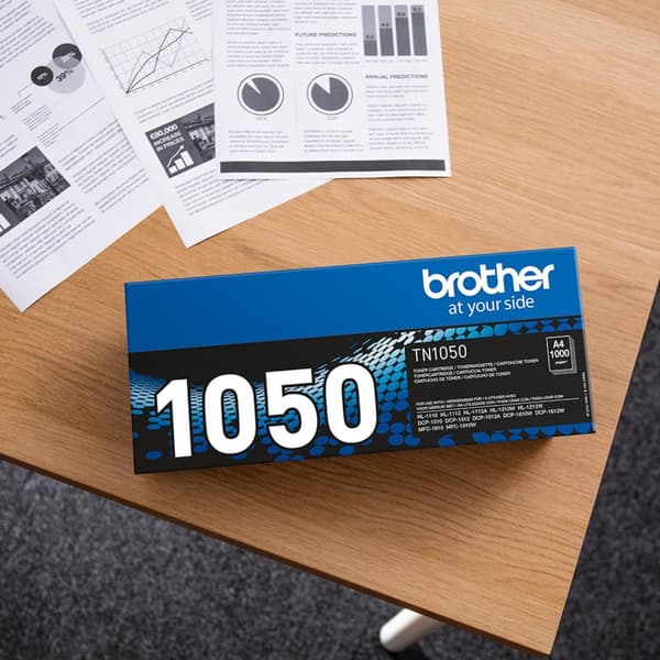 Brother TN-1050 - Musta - alkuperäinen - väriainekasetti - malleihin Brother DCP-1510, 1512, 1610, 1612, HL-1110, 1112, 1210, 1212, MFC-1810, 1910