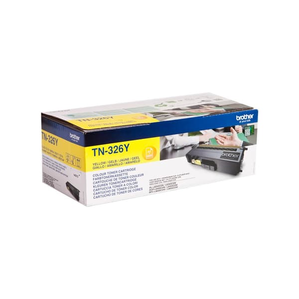 BROTHER TN-326Y tonerkassett gul hög kapacitet 3 500 sidor 1-pack