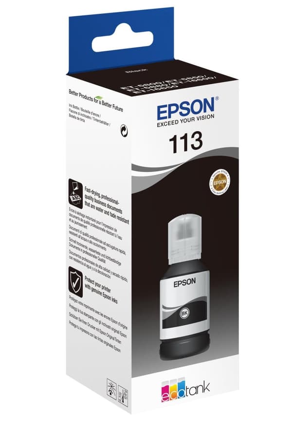 Epson 113 - 127 ml - sort - refill blæk - til EcoTank Pro ET-16600, ET-16650, ET-5800, ET-5850