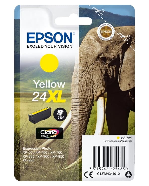 Epson 24XL - Gul - Bläckpatron (C13T24344012)