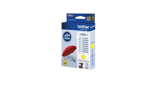 Brother LC225XLYBP - Højtydende - Gul - Original - Blister - Blækpatron - til Brother DCP-J4120, MFC-J4420, J4620, J5320, J5625, J5720; Business Smart