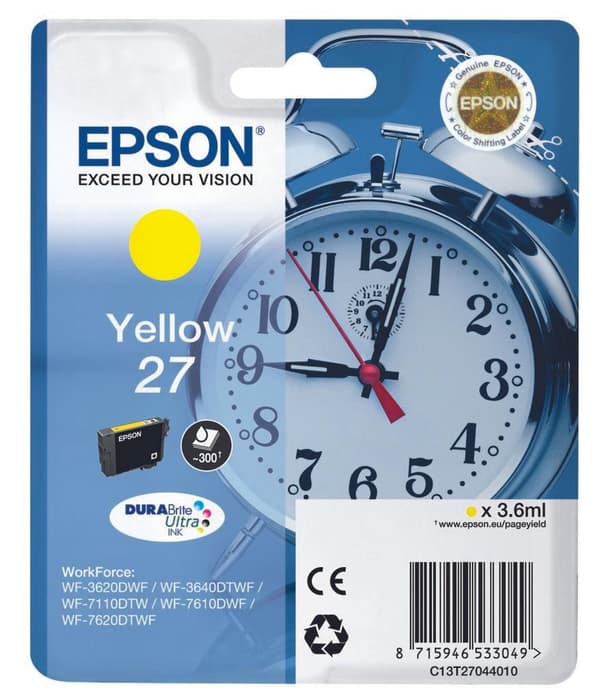 Epson 27 - Bläckpatron - 1 x gul - blisterförpackning - för WorkForce WF-7620DTWF (C13T27044010)