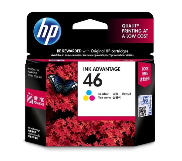 HP 46 - 14 ml - farve (cyan, magenta, gul) - original - Ink Advantage - blækpatron - til Deskjet Ink Advantage Ultra 2529, Ink Advantage Ultra 57XX, U