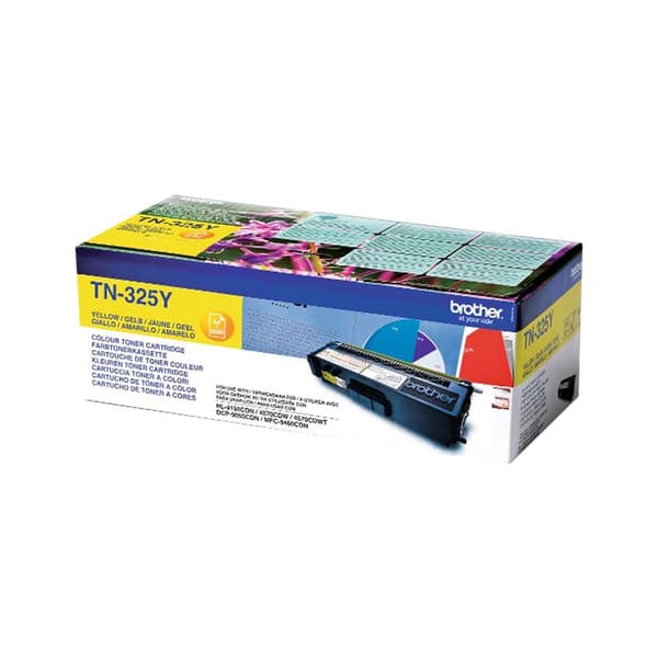 Brother Toner TN-325Y - Gul - Kapacitet: 3.500 sider (TN325Y)