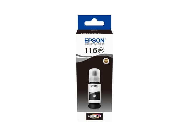 Epson 115 - 70 ml - svart - original - refill bläck - för Epson L8160, L8180, EcoTank L8160 (C13T07C14A)