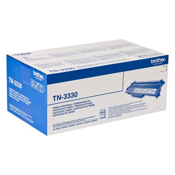 Brother Toner TN-3330 - Sort - Kapacitet: 3.000 sider (TN3330)
