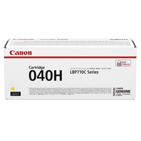 Canon 040 H - gul - original - tonerpatron (0455C001)