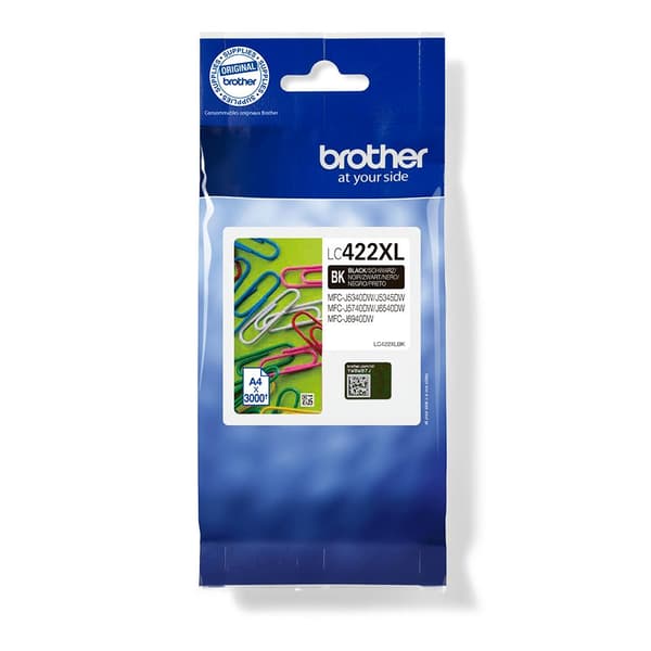 Brother LC422XL - højtydende - sort - original - blækpatron - til Brother MFC-J5340DW, MFC-J5740DW, MFC-J6540DW, MFC-J6940DW