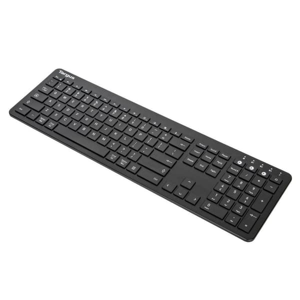 Targus multi-enhet i full storlek - tangentbord - antimikrobiell - trådlös - Bluetooth 5.1 - tyska - svart