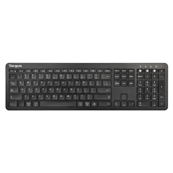 Targus multi-enhet i full storlek - tangentbord - antimikrobiell - trådlös - Bluetooth 5.1 - tyska - svart Svart