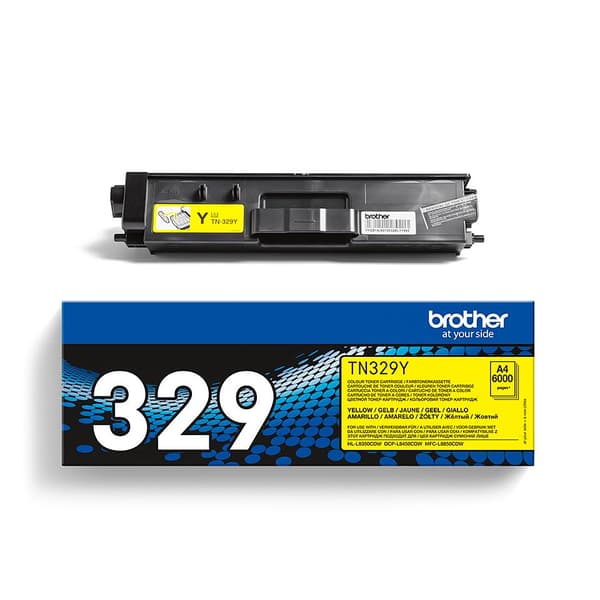 TN-329Y Gul extra högkapacitet tonerkassett 6 000 sidor 1-pack