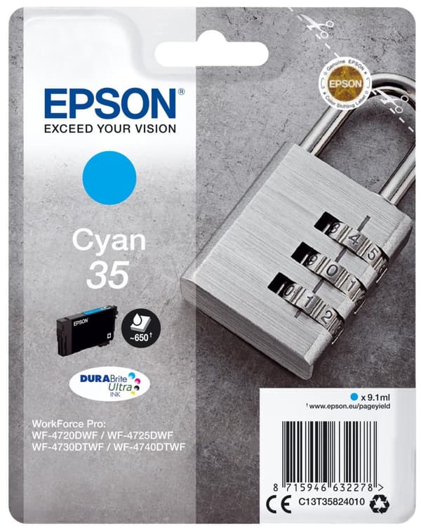 Epson 35 - Bläckpatron / Cyan