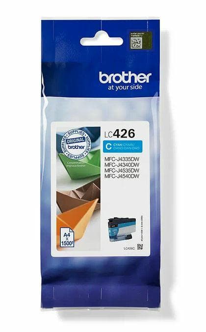 LC426C blækpatron - BROTHER - Cyan Standard Kapacitet 1500 sider - Til MFC-J4340DW, MFC-J4540DW og MFC-J4540DWXL