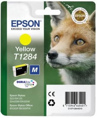 Epson T1284 - printerpatron - 1 x gul - blisteremballage - til Stylus S22, SX130, SX230, SX235, SX430, SX435, SX438, SX440, SX445, Stylus Office BX305