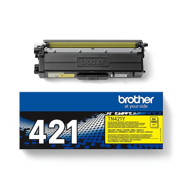 Brother TN421Y - Gul - original - tonerkassett - för Brother DCP-L8410, HL-L8260, HL-L8360, MFC-L8690, MFC-L8900