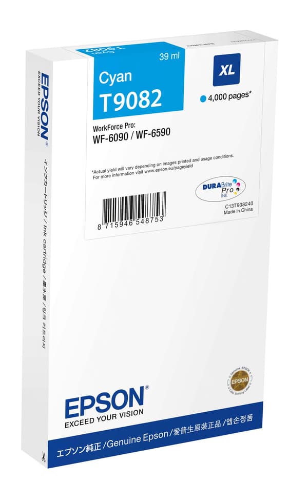 Epson T9082XL - Bläckpatron / Cyan