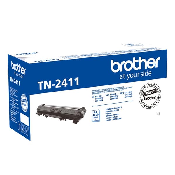 Brother TN2411 - sort - original - tonerpatron - til Brother DCP-L2512, L2532, L2552, HL-L2312, L2352, L2372, MFC-L2712, L2732, L2752