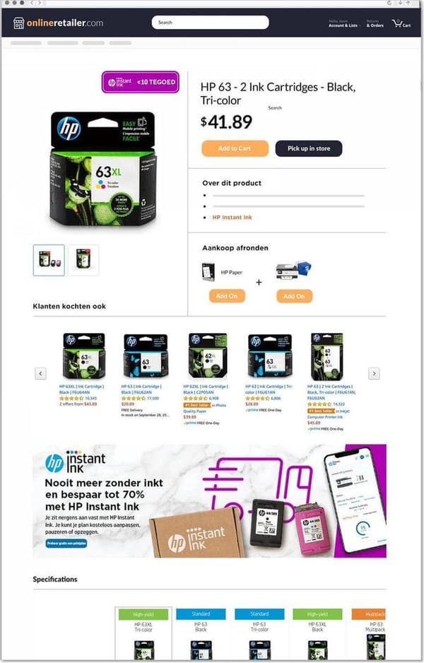HP 302 2-pack sorte/tri-farve originale blækpatroner