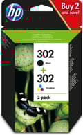 Miniatyrbillede 1 af 9: HP 302 2-pack sorte/tri-farve originale blækpatroner
