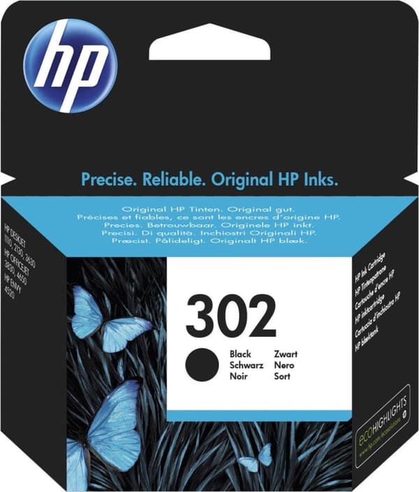 HP 302 sort original blækpatron