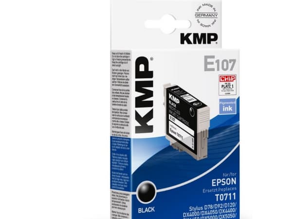 KMP 1607,4001, Sort, Pigmentbasert blekk, 7,4 ml, 1 stykker, 245 sider