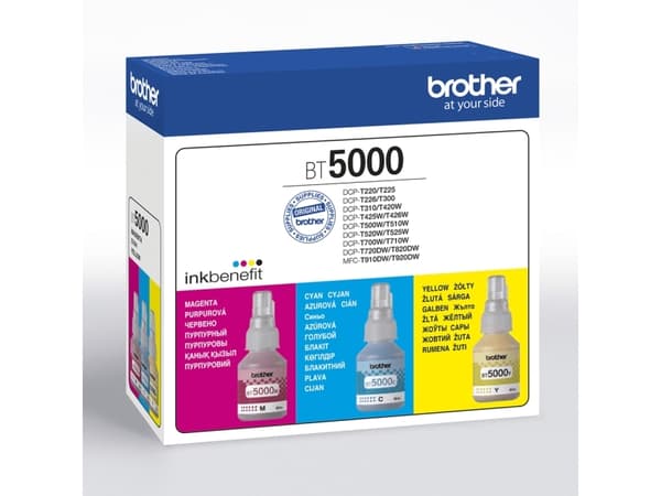 Brother BT5000CL Value Pack - 3-pack - 48.8 ml - cyan, magenta, gul - original - blekkrefill - for Brother DCP-T220, T420, T425, T426, T520, T525, T7