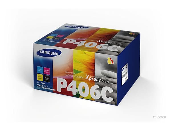 Samsung Toner CLT-P406C - Rainbow Kit - BK/C/M/Y - Kapacitet: 1x 1 500 / 3x 1 000 sidor (CLT-P406C/ELS)