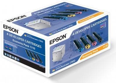 Epson Economy Pack - 4-pack - svart, gul, cyan, magenta - original - tonerkassett - för AcuLaser C900, C900N
