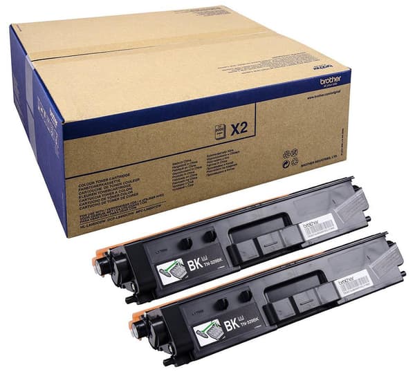 Brother TN-329BKTWIN tonerpatron Original Sort 2 stk.