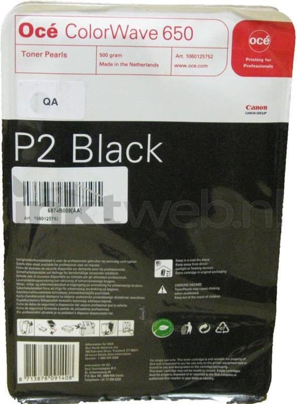 OCE CW650 toner perler sort standard kapacitet 1-pak 500 gram