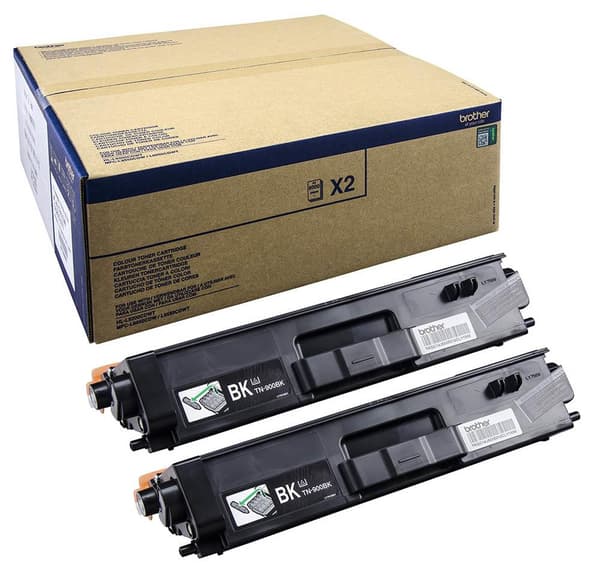 Brother Toner TN-900BK - twin pack - sort - kapacitet: 2x 6.000 sider (TN900BKTWIN)