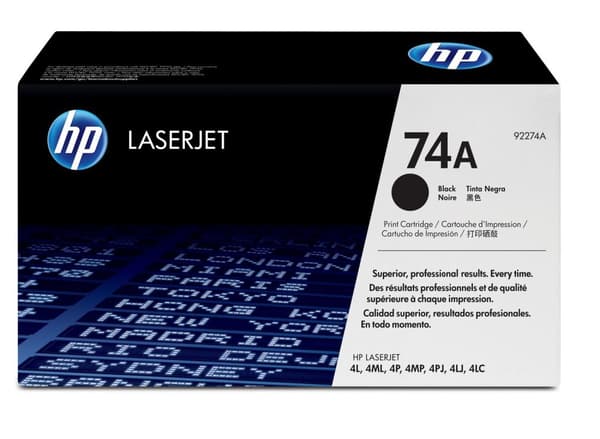 HP Toner 92274A (74A) - Sort - Kapacitet: 3.350 sider (92274A)